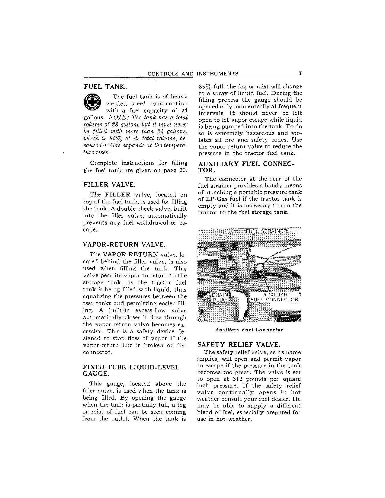 JOHN DEERE 530 TRACTOR LP-GAS OPERATORS MANUAL