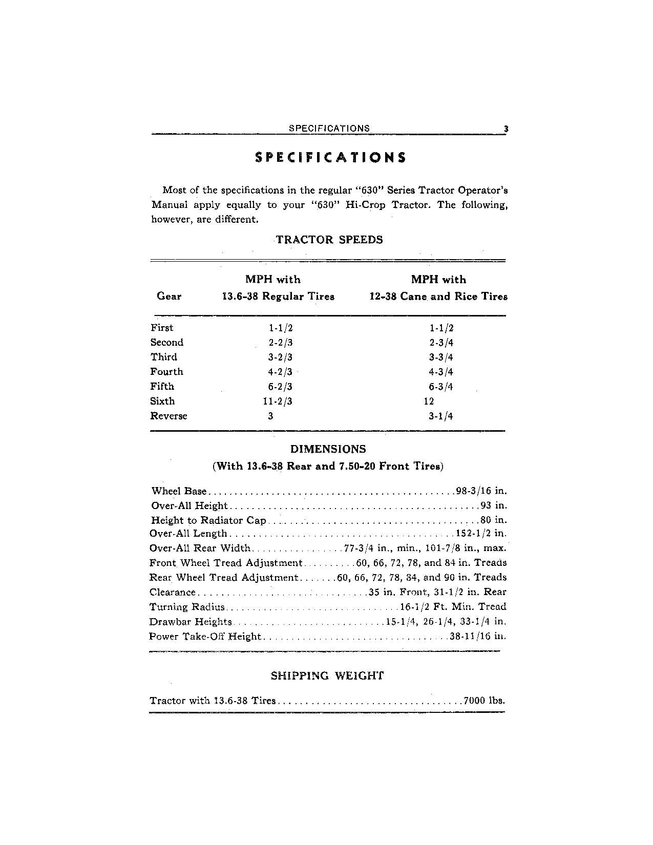 JOHN DEERE 630 TRACTOR OPERATORS MANUAL OMR20717