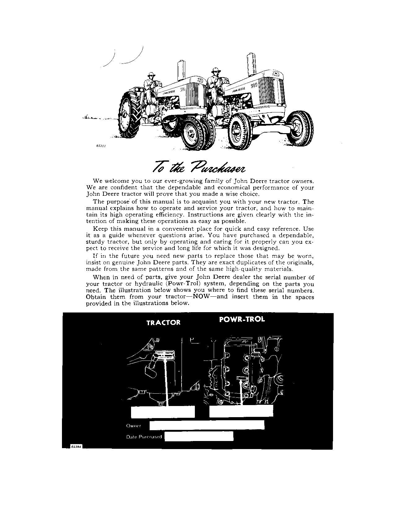 JOHN DEERE 630 TRACTOR OPERATORS MANUAL OMR20718