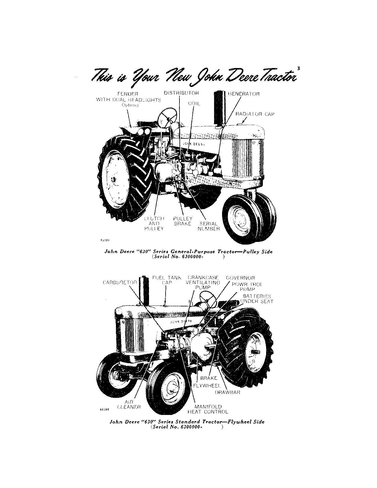 JOHN DEERE 630 TRACTOR OPERATORS MANUAL OMR20718