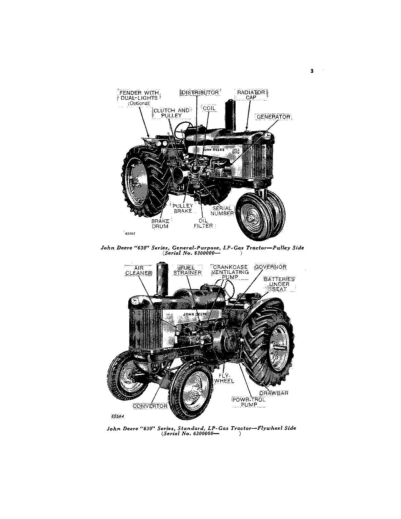 JOHN DEERE 630 TRACTOR OPERATORS MANUAL NORTH AMERICA