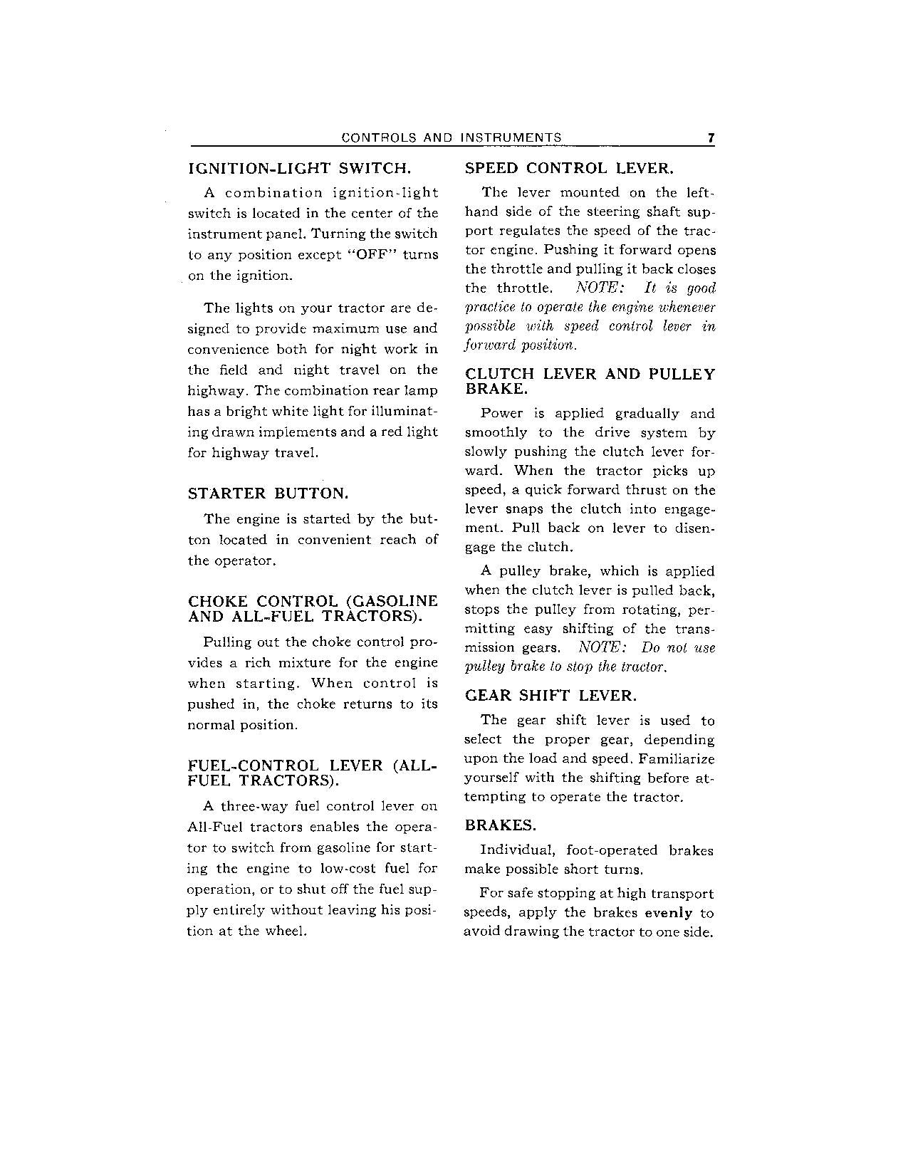 JOHN DEERE 620 TRACTOR OPERATORS MANUAL NORTH AMERICA