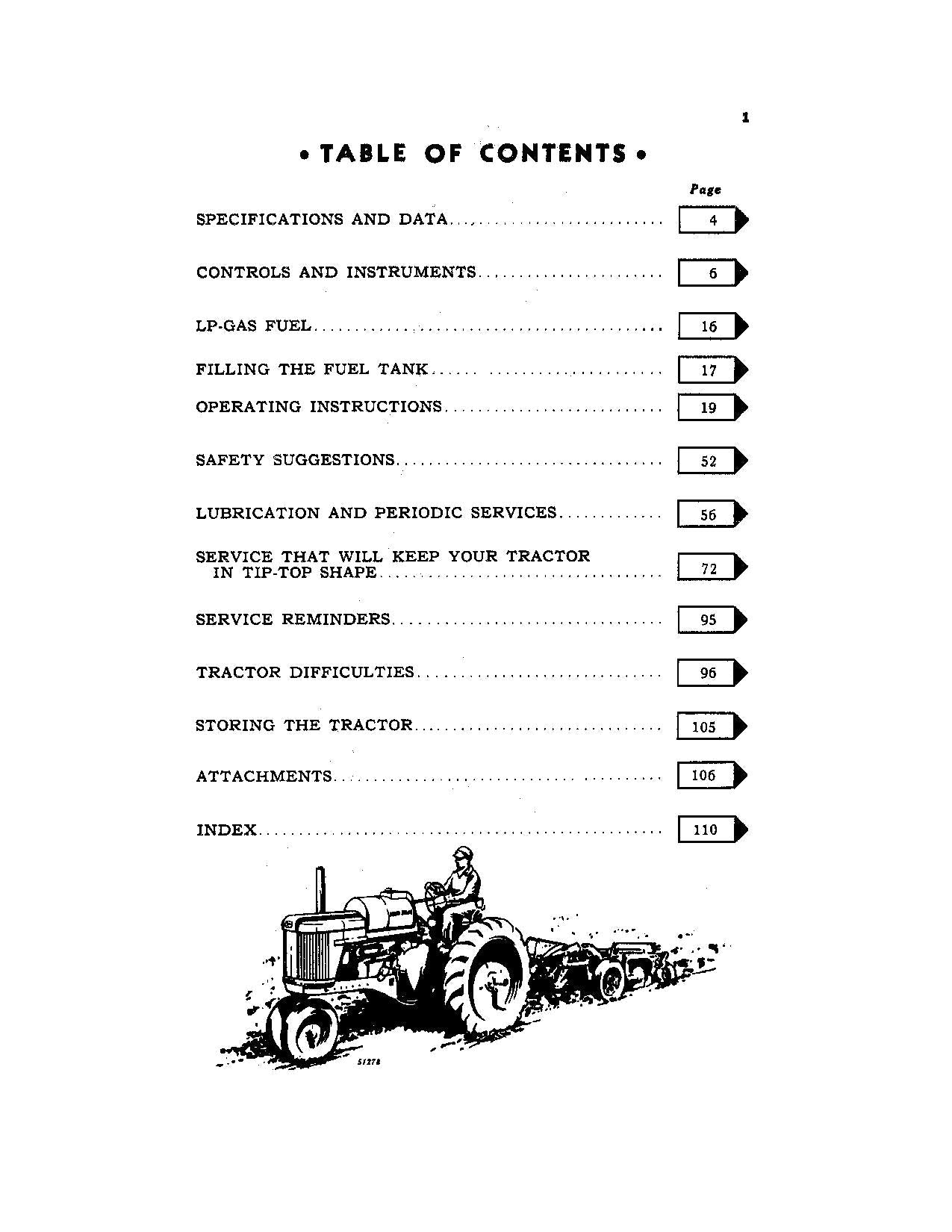 JOHN DEERE 520 TRACTOR LP-GAS OPERATORS MANUAL