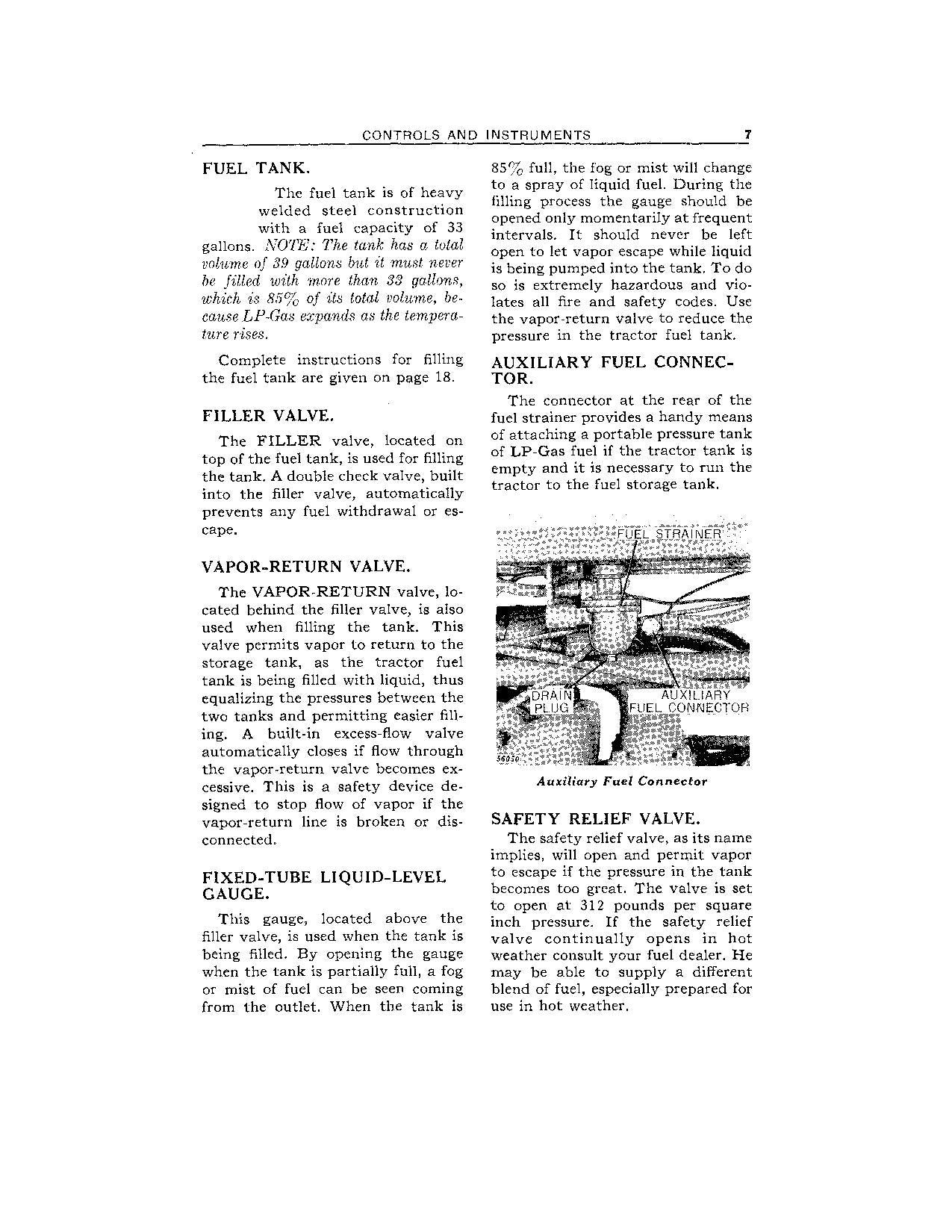 JOHN DEERE 620 TRACTOR LP-GAS OPERATORS MANUAL serial 6213100-