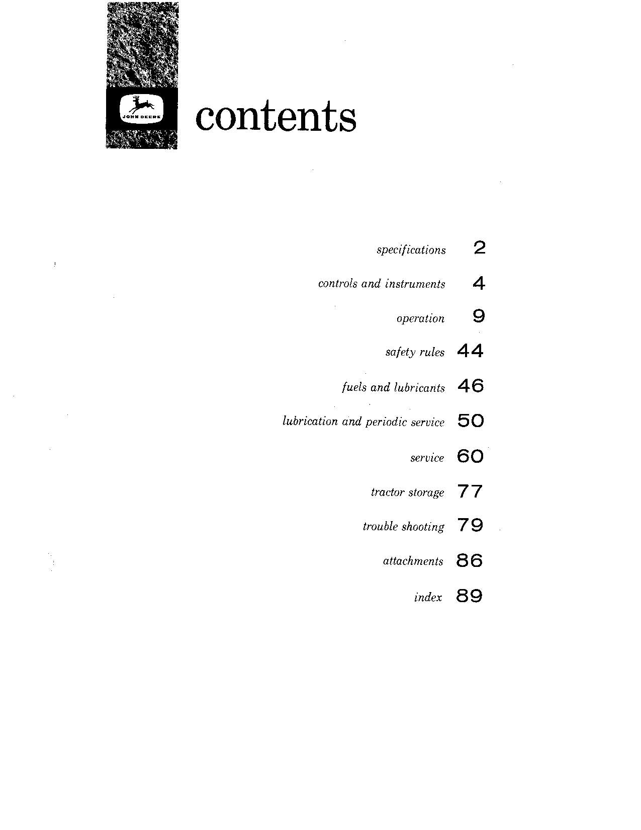 JOHN DEERE 3010 LP-GAS TRACTOR OPERATORS MANUAL NORTH AMERICA EDITION