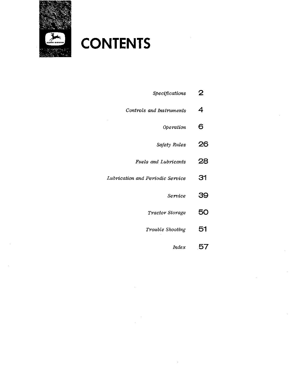 JOHN DEERE 5010 TRACTOR OPERATORS MANUAL 000000-007999