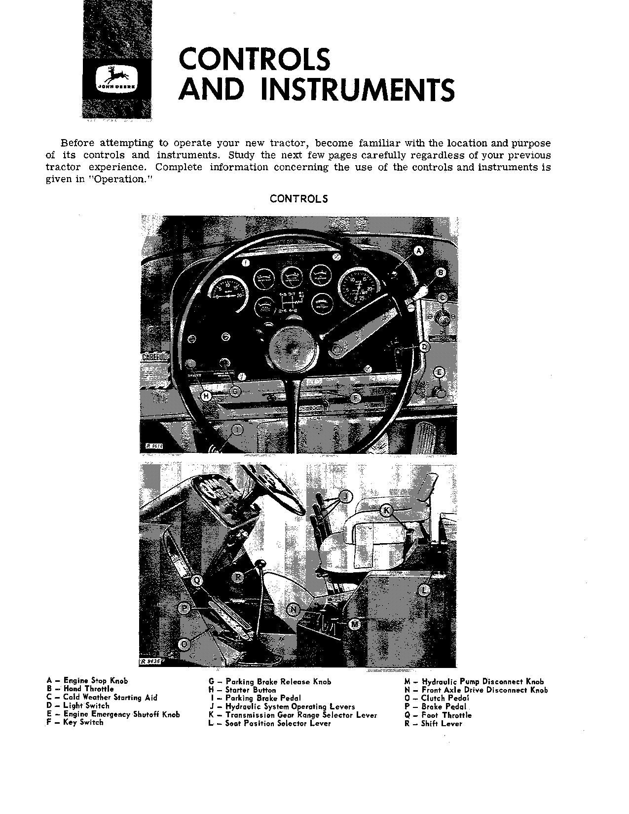 JOHN DEERE 8020 TRACTOR OPERATORS MANUAL