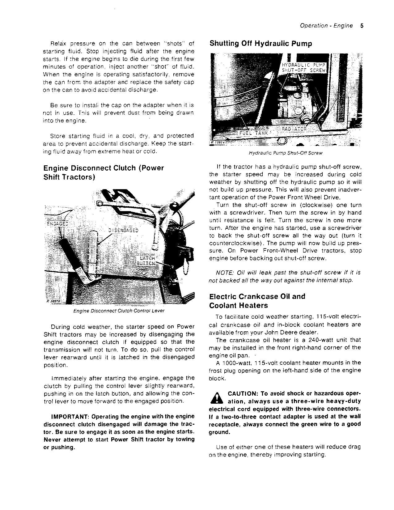 MANUEL D'UTILISATION DU TRACTEUR JOHN DEERE 4620