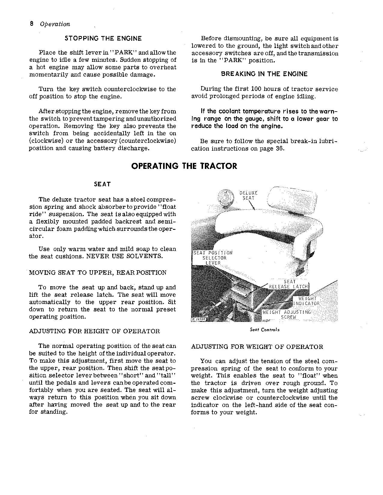 JOHN DEERE 5020 TRACTOR OPERATORS MANUAL 030001-