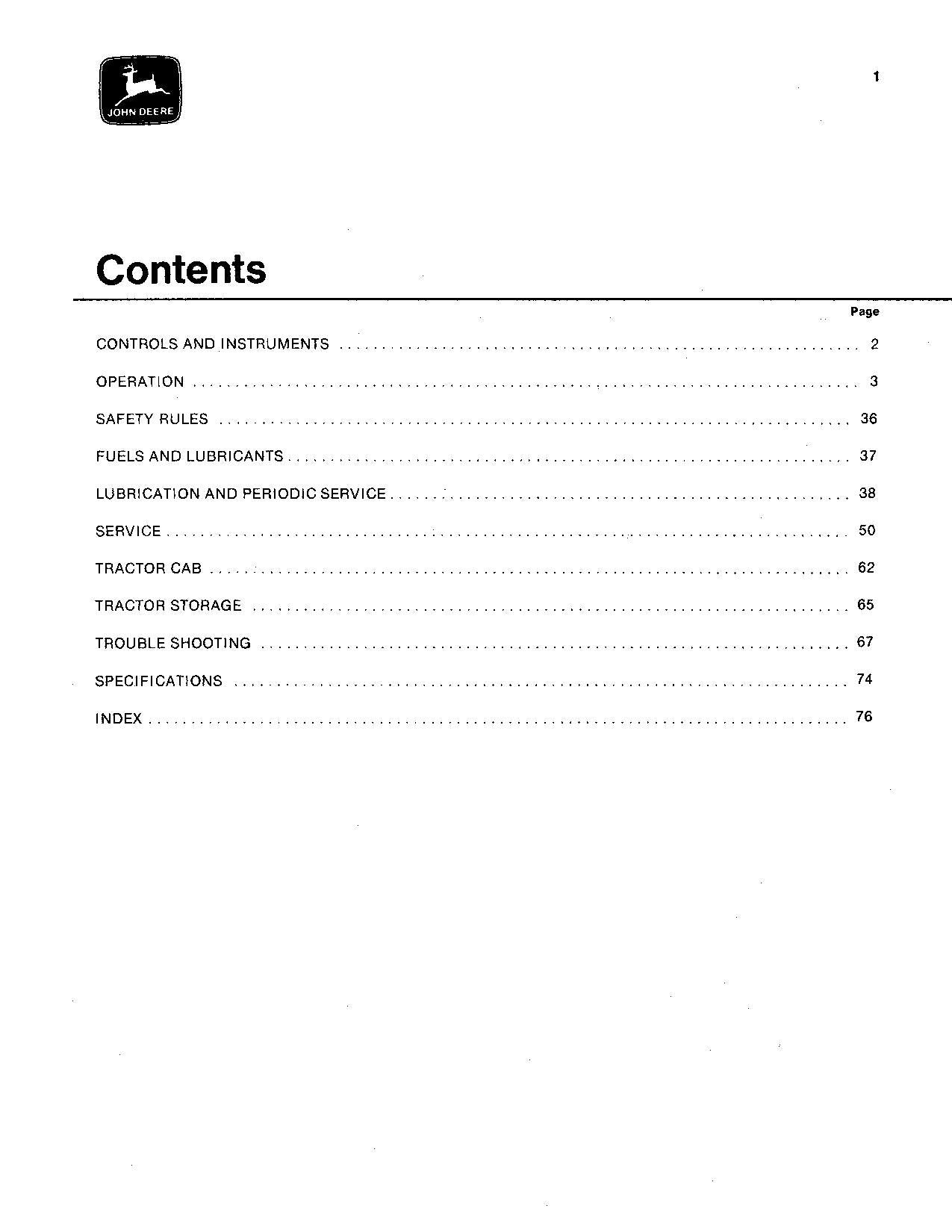 JOHN DEERE 4320 TRACTOR OPERATORS MANUAL