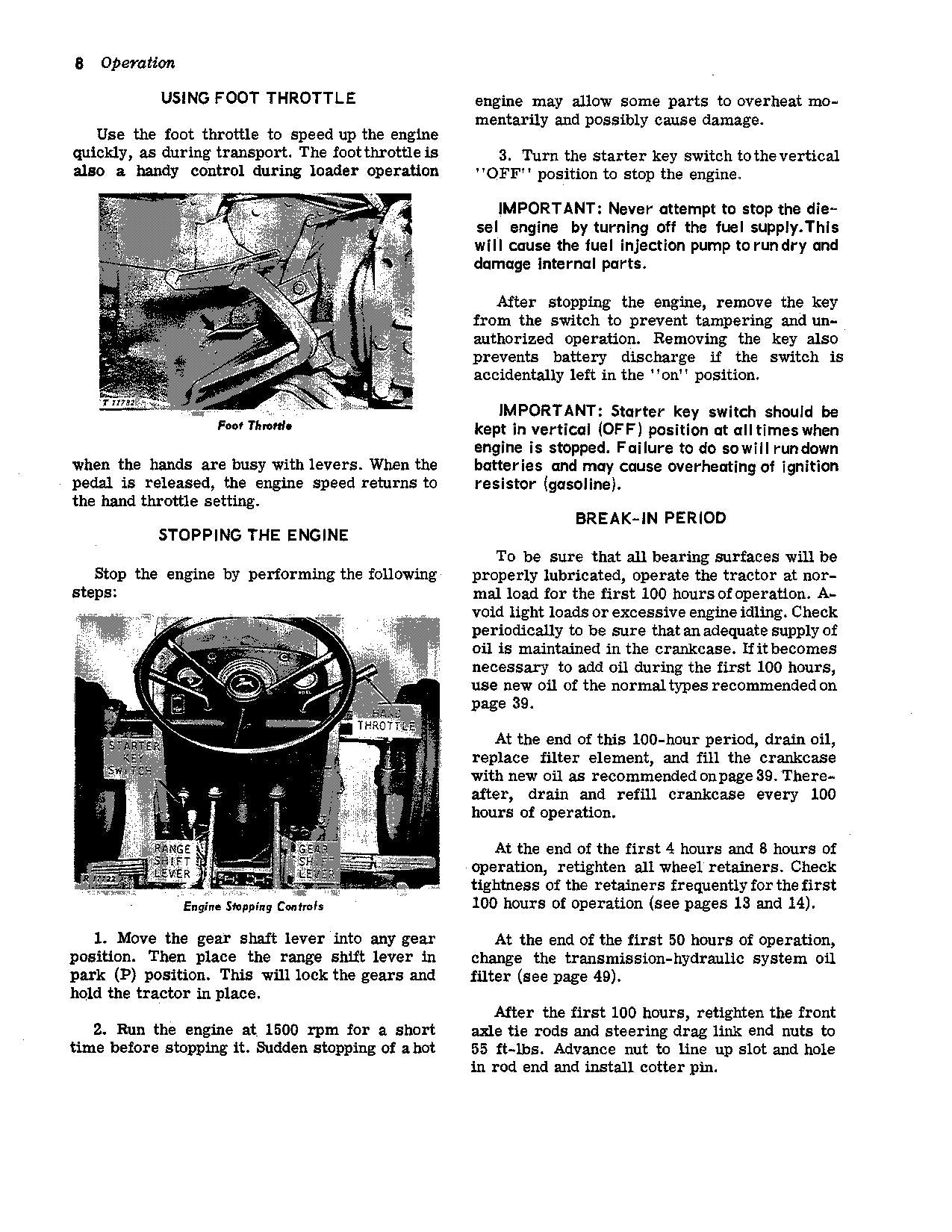 JOHN DEERE 1520 TRACTOR OPERATORS MANUAL SER 92963-