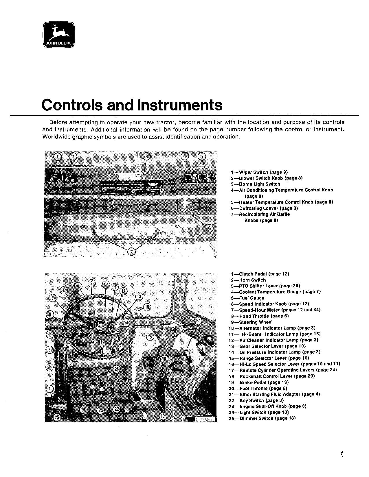 JOHN DEERE 7020 TRACTOR OPERATORS MANUAL  002700-