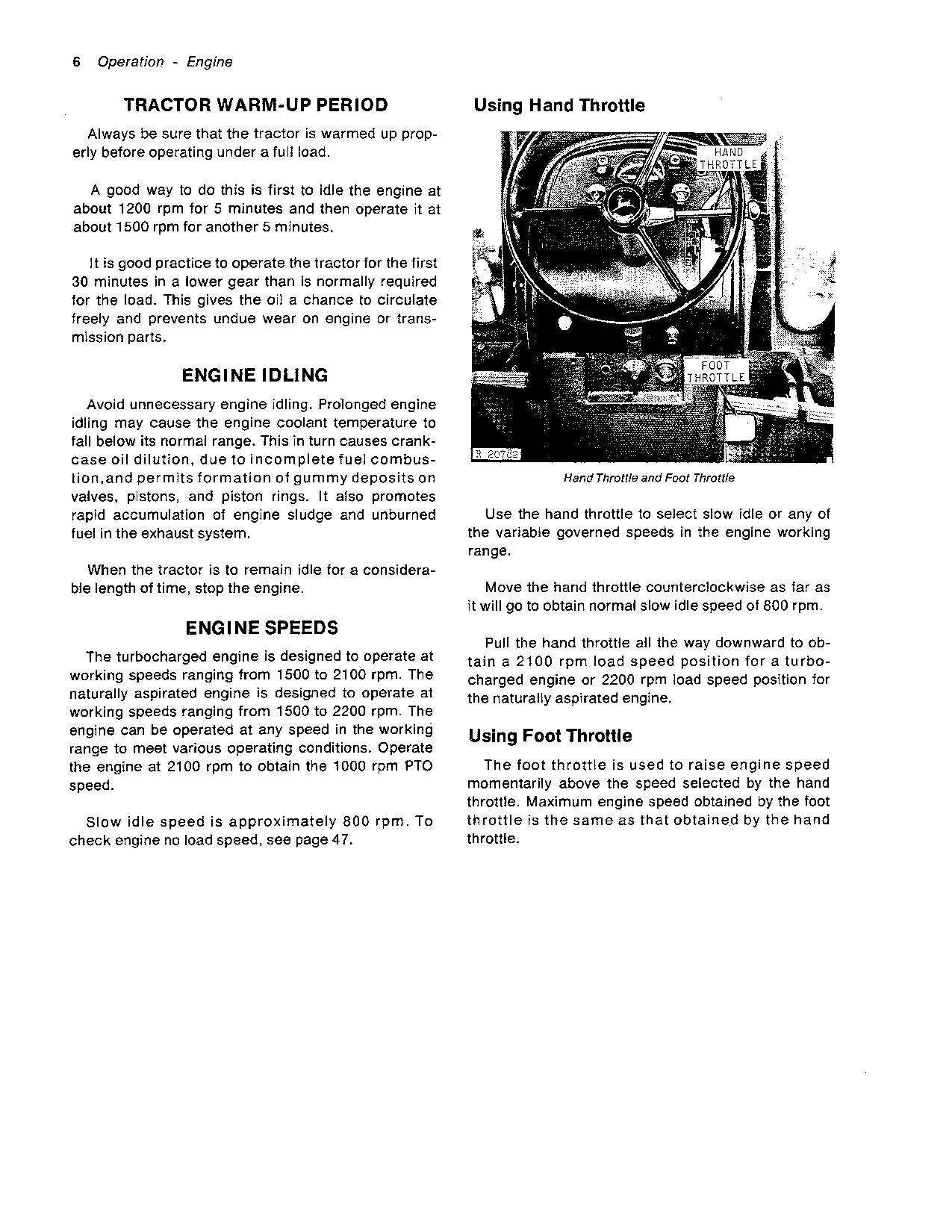 JOHN DEERE 6030 TRACTOR OPERATORS MANUAL