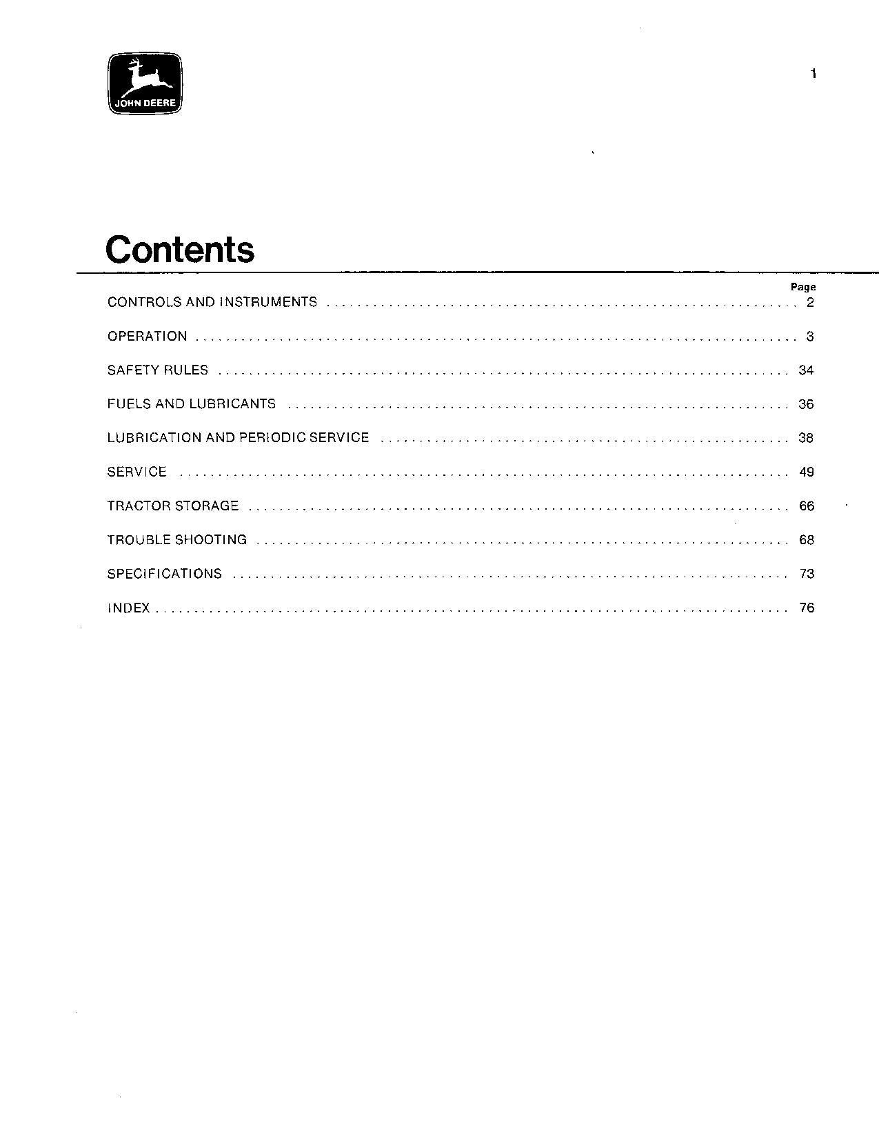 JOHN DEERE 6030 TRACTOR OPERATORS MANUAL