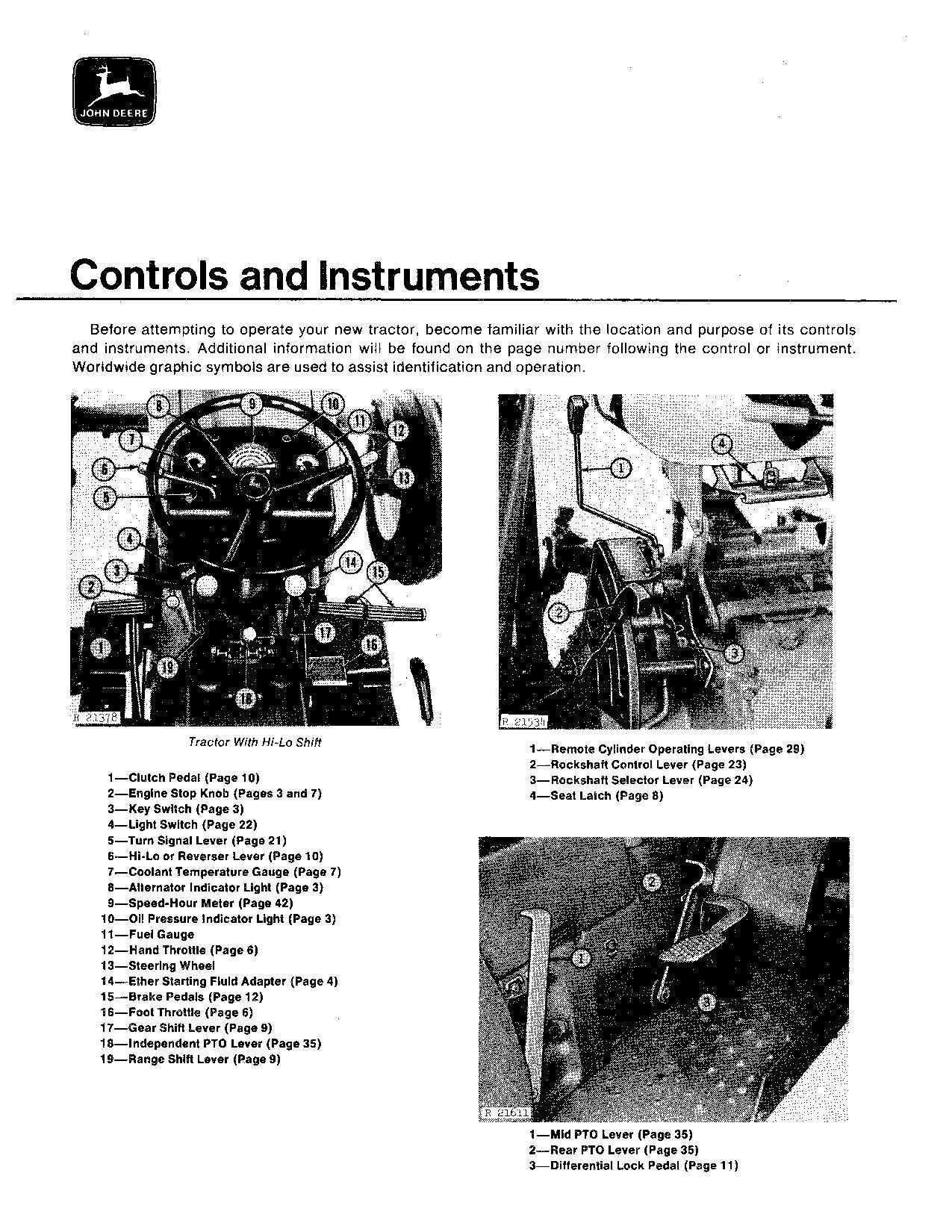 JOHN DEERE 2630 TRACTOR OPERATORS MANUAL