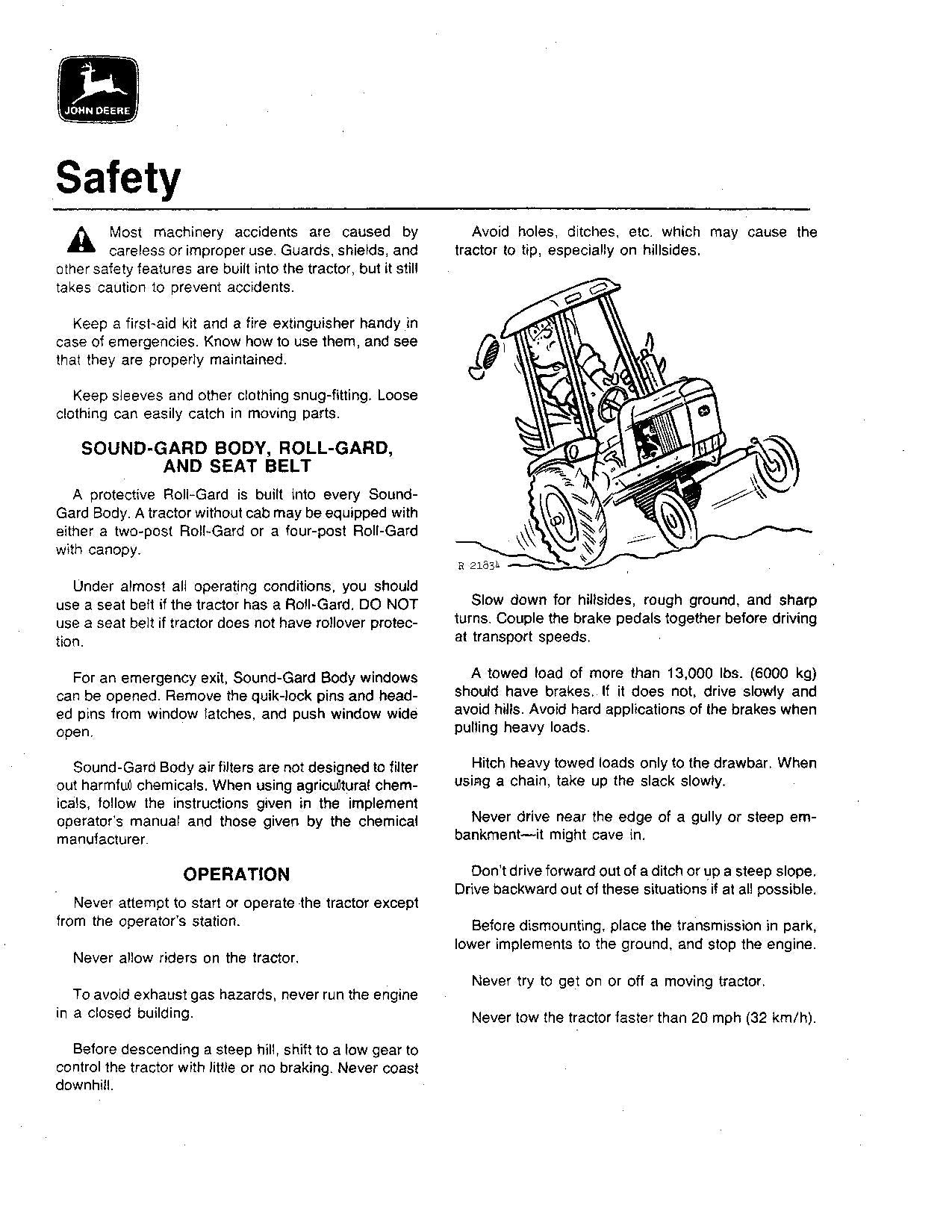 JOHN DEERE 4030 TRACTOR OPERATORS MANUAL 006700-