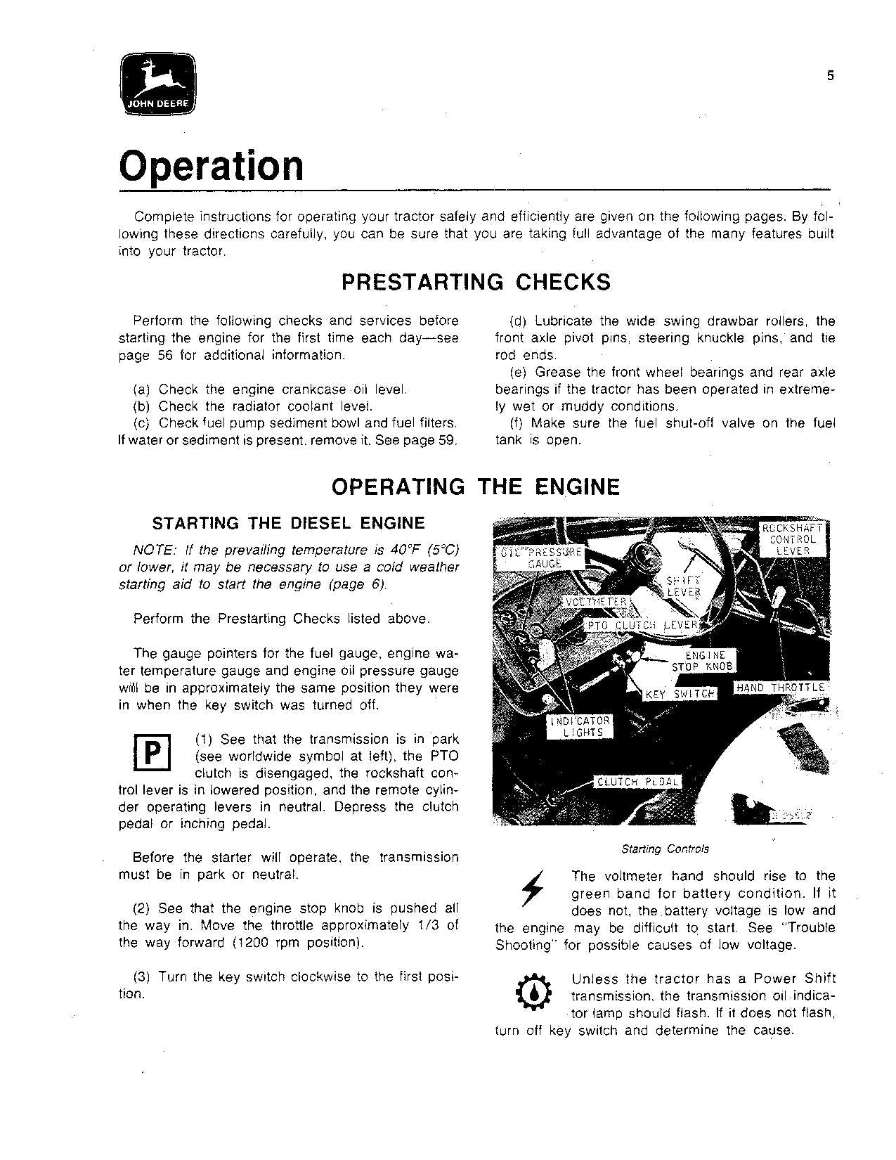 JOHN DEERE 4030 TRACTOR OPERATORS MANUAL 006700-