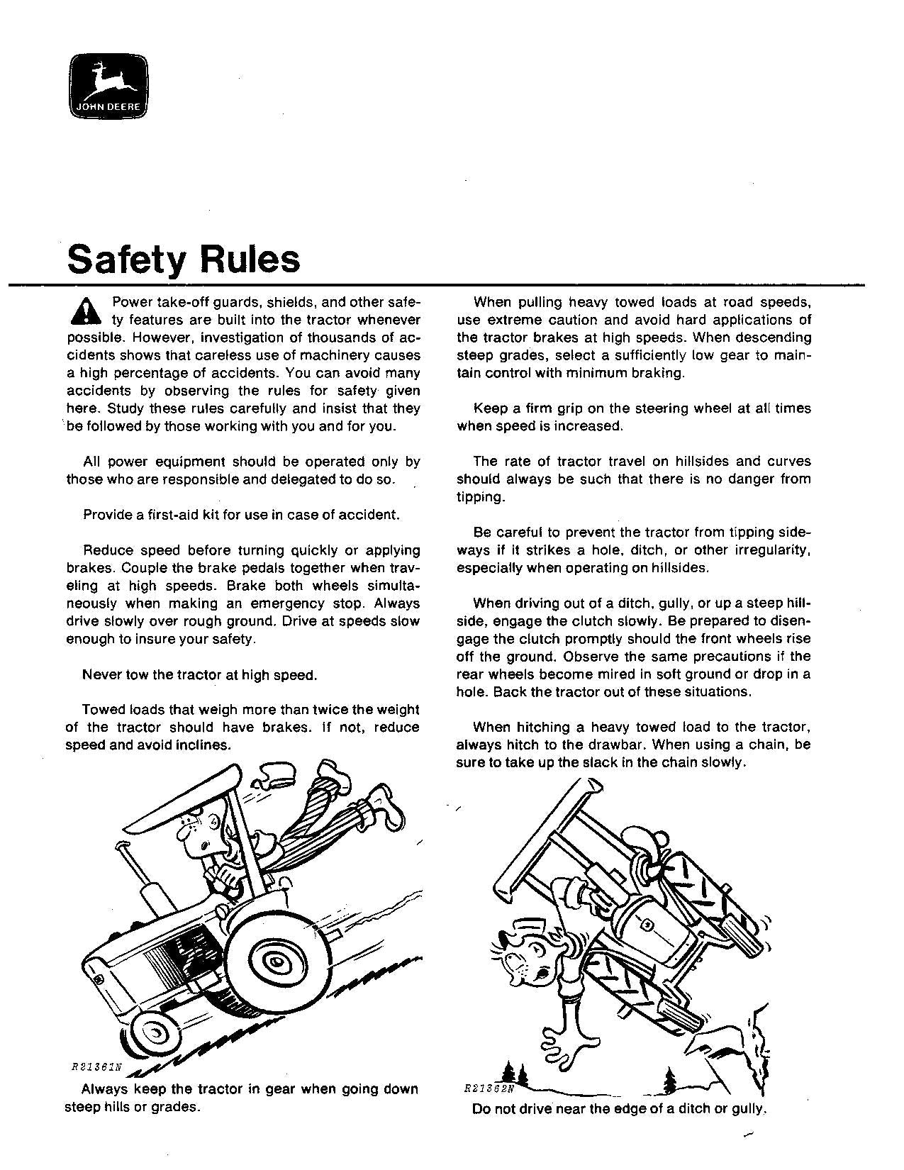 JOHN DEERE 2030 TRACTOR OPERATORS MANUAL ser.187301-