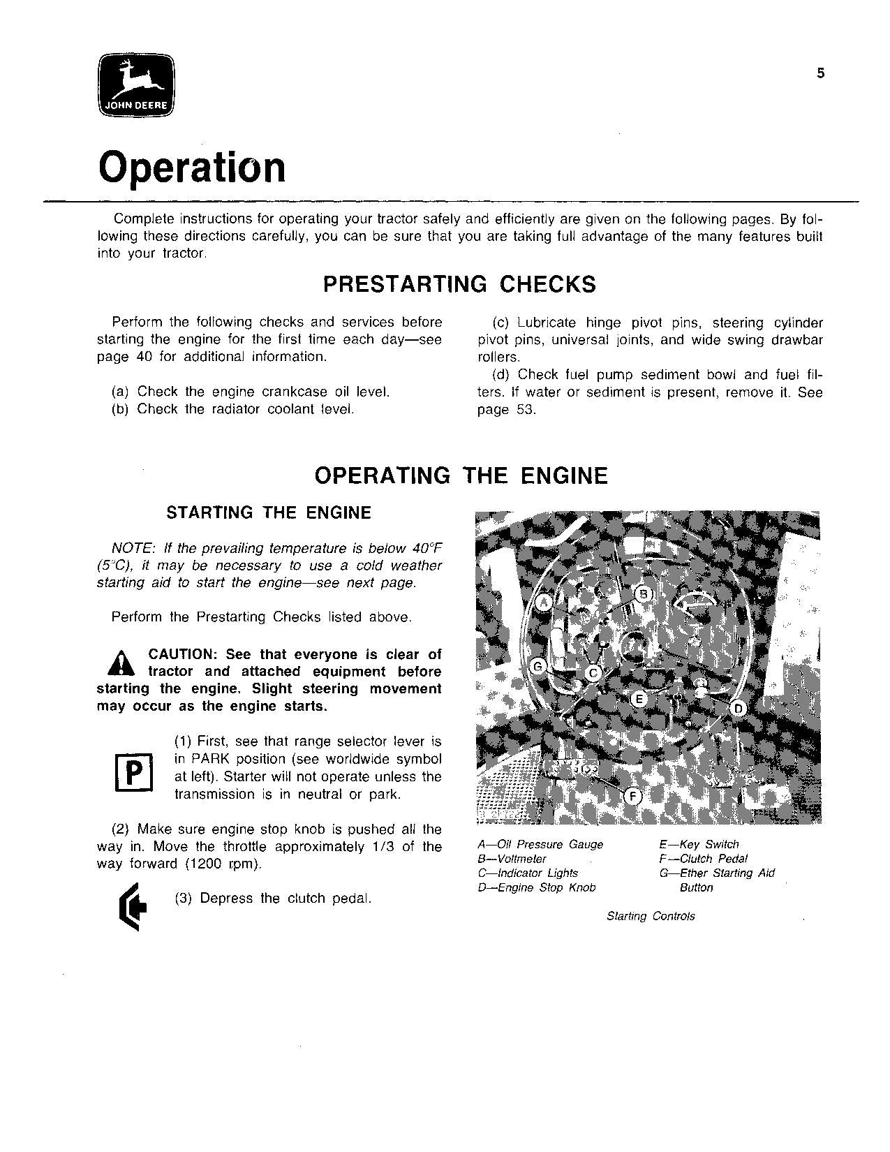 JOHN DEERE 8430 8630 TRACTOR OPERATORS MANUAL 1000 - 5927  1000-008117