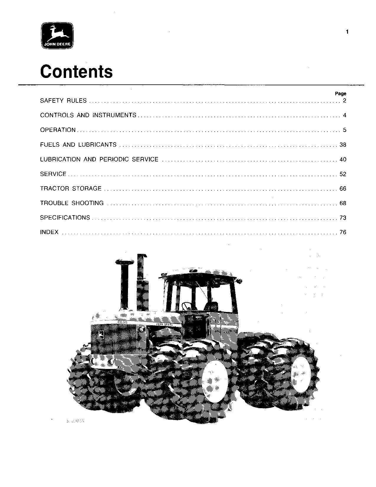 JOHN DEERE 8430 8630 TRAKTOR BEDIENUNGSANLEITUNG 1000 - 5927 1000-008117