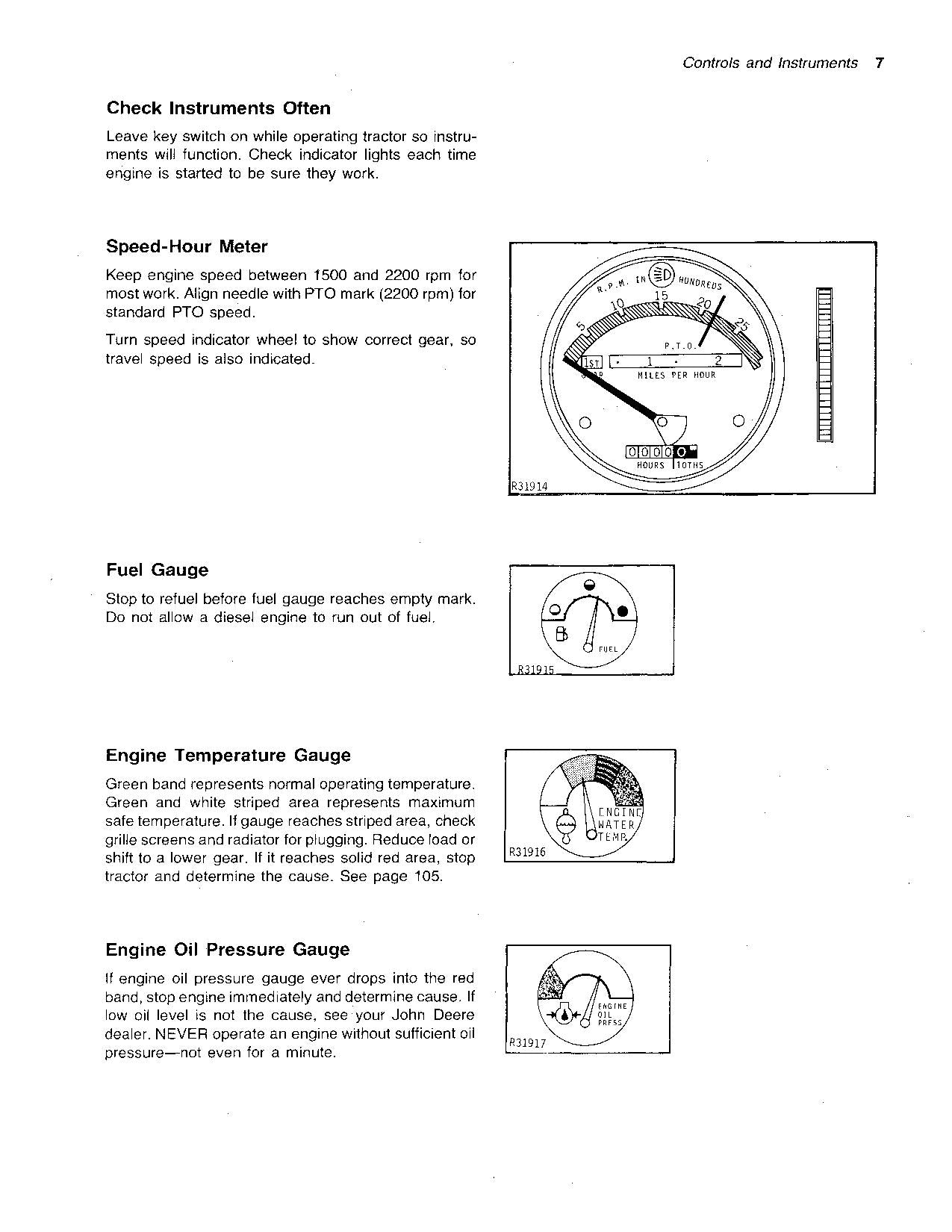 JOHN DEERE 4640 4840 TRACTOR OPERATORS MANUAL