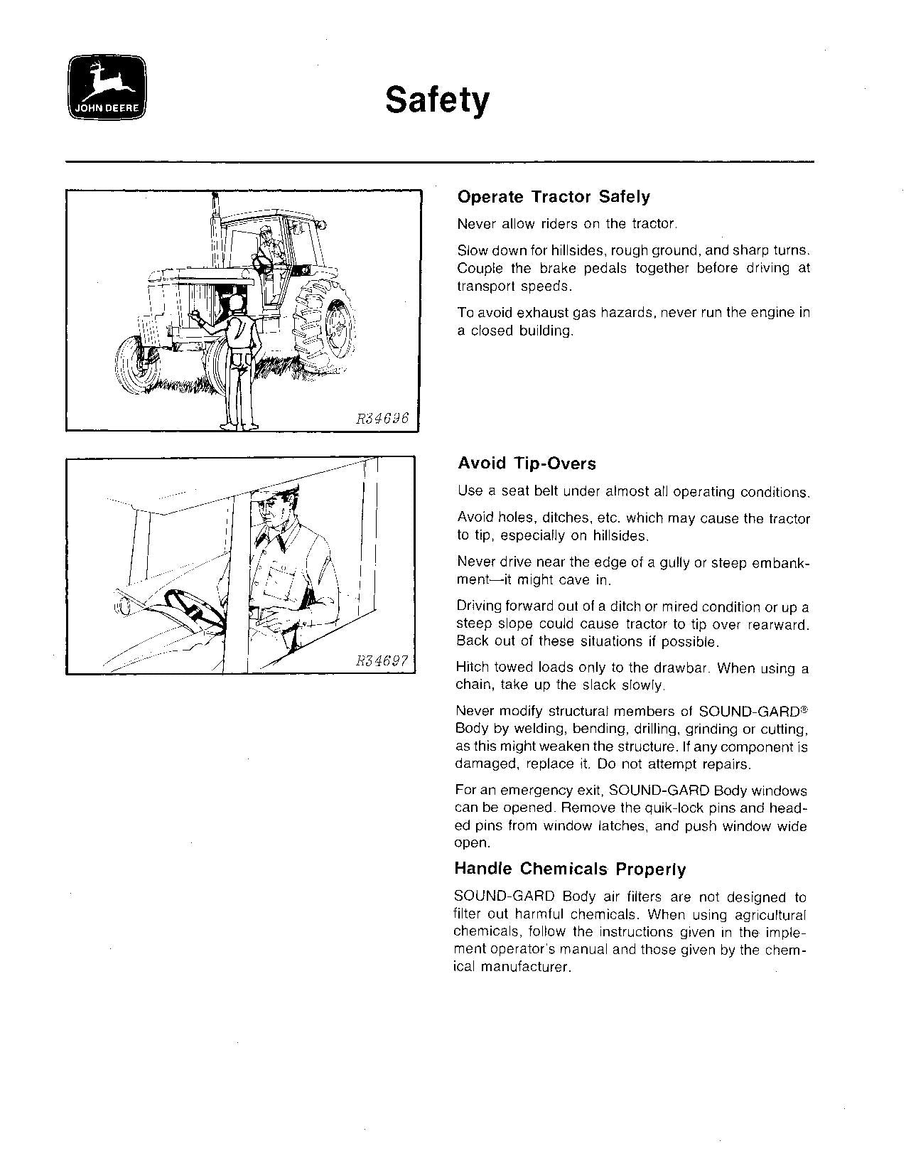 JOHN DEERE 4640 4840 TRACTOR OPERATORS MANUAL