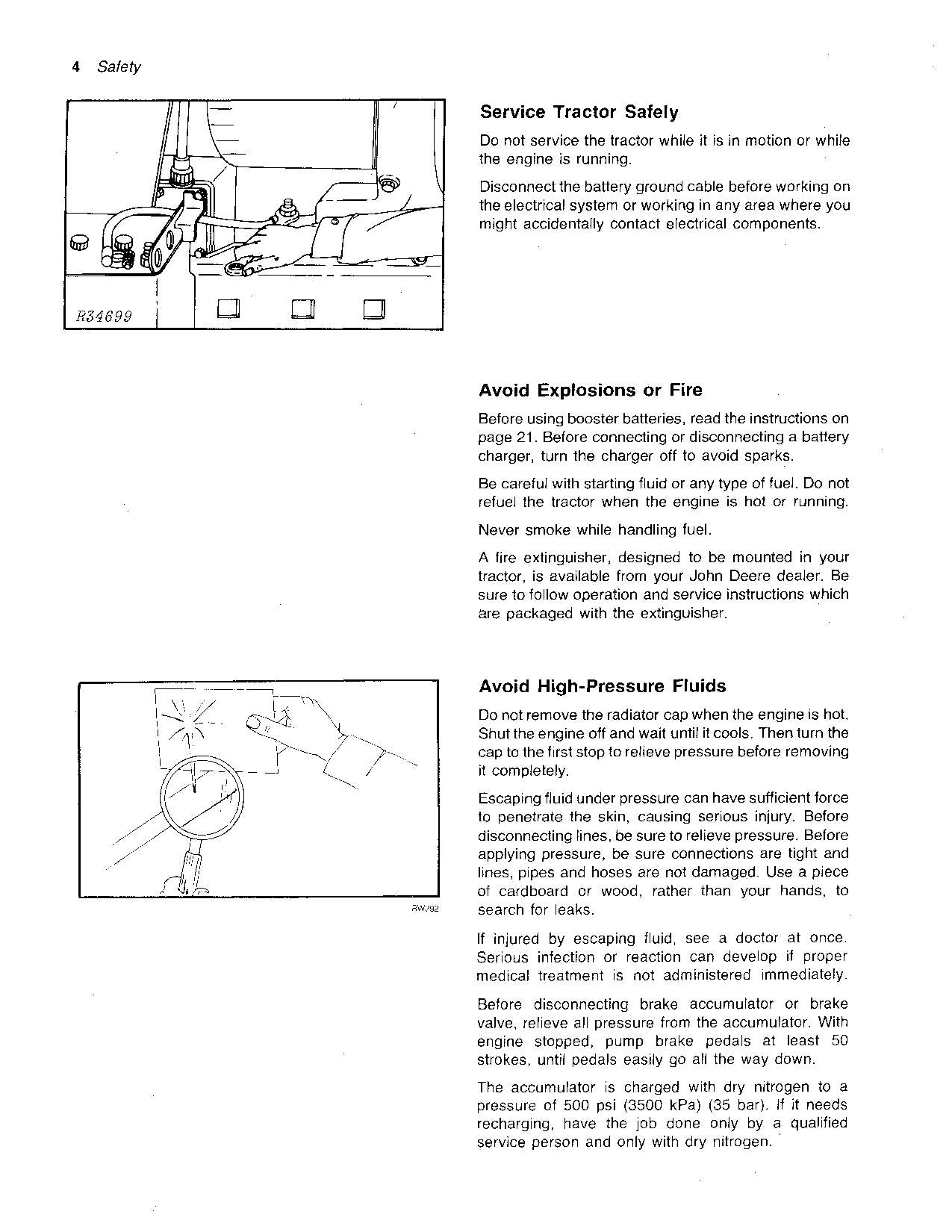 JOHN DEERE 4640 4840 TRAKTOR-BETRIEBSHANDBUCH