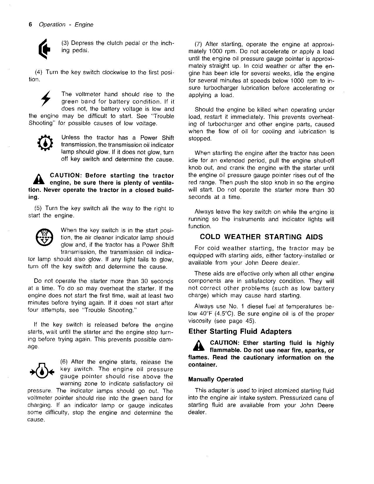 JOHN DEERE 4630 TRACTOR OPERATORS MANUAL