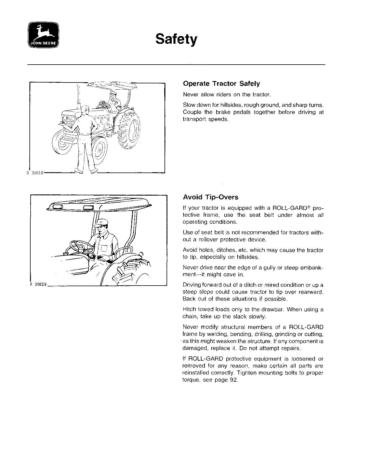 JOHN DEERE 1050 TRACTOR OPERATORS MANUAL