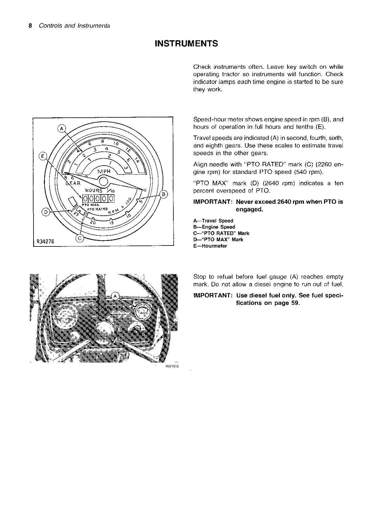 JOHN DEERE 1050 TRACTOR OPERATORS MANUAL