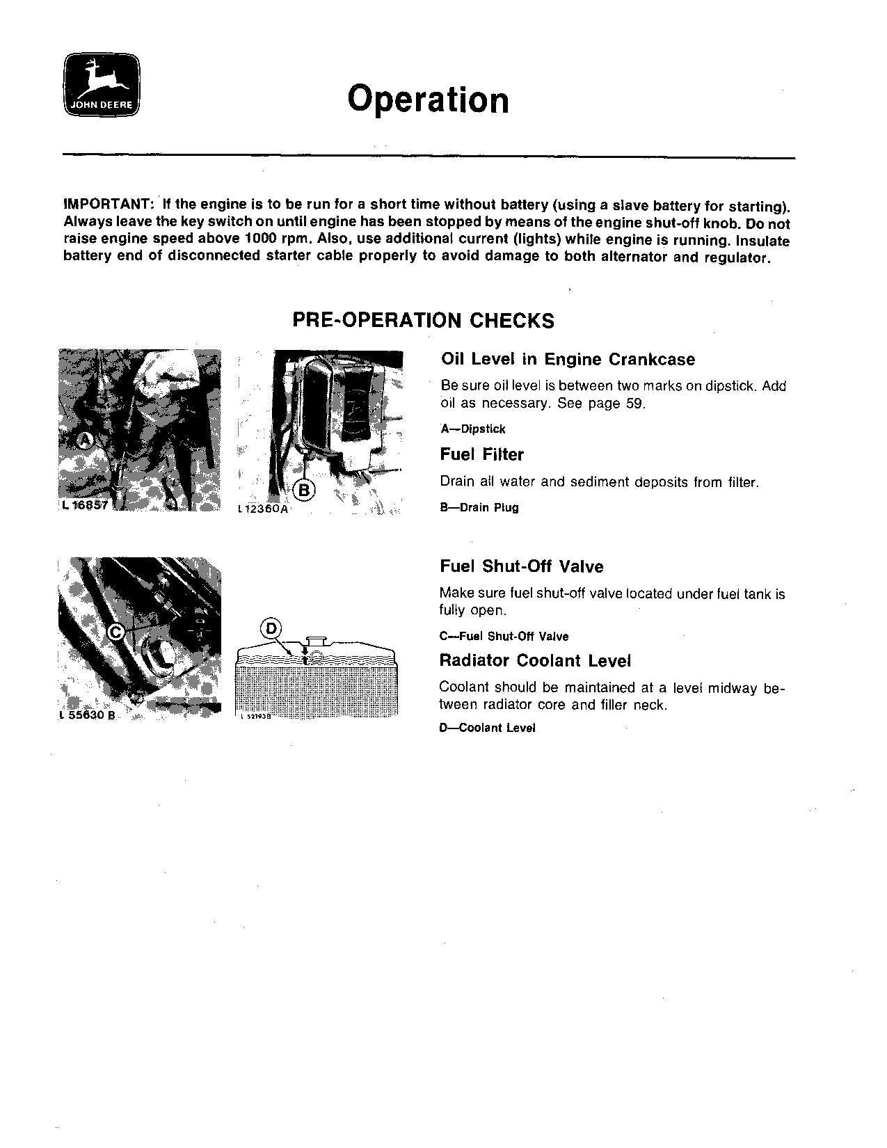 JOHN DEERE 2040 2240 TRACTOR OPERATORS MANUAL