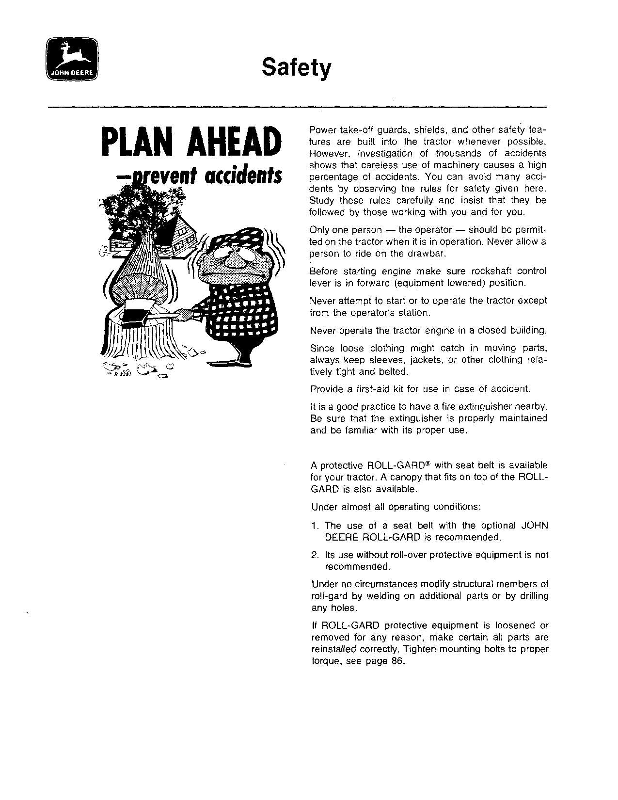 JOHN DEERE 2940 TRACTOR OPERATORS MANUAL 010001-429999