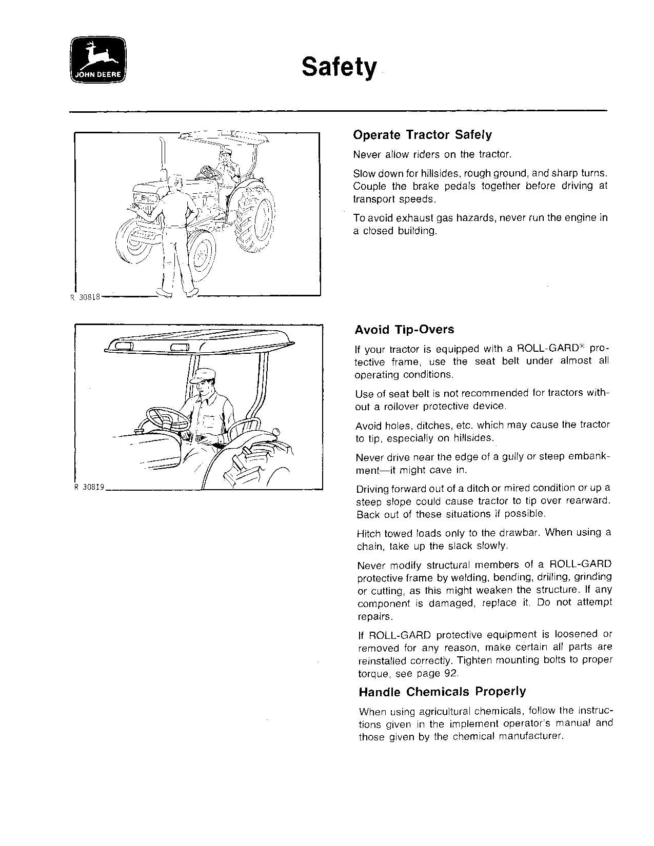 JOHN DEERE 850  950 TRACTOR OPERATORS MANUAL 009001-016000,012001-020000