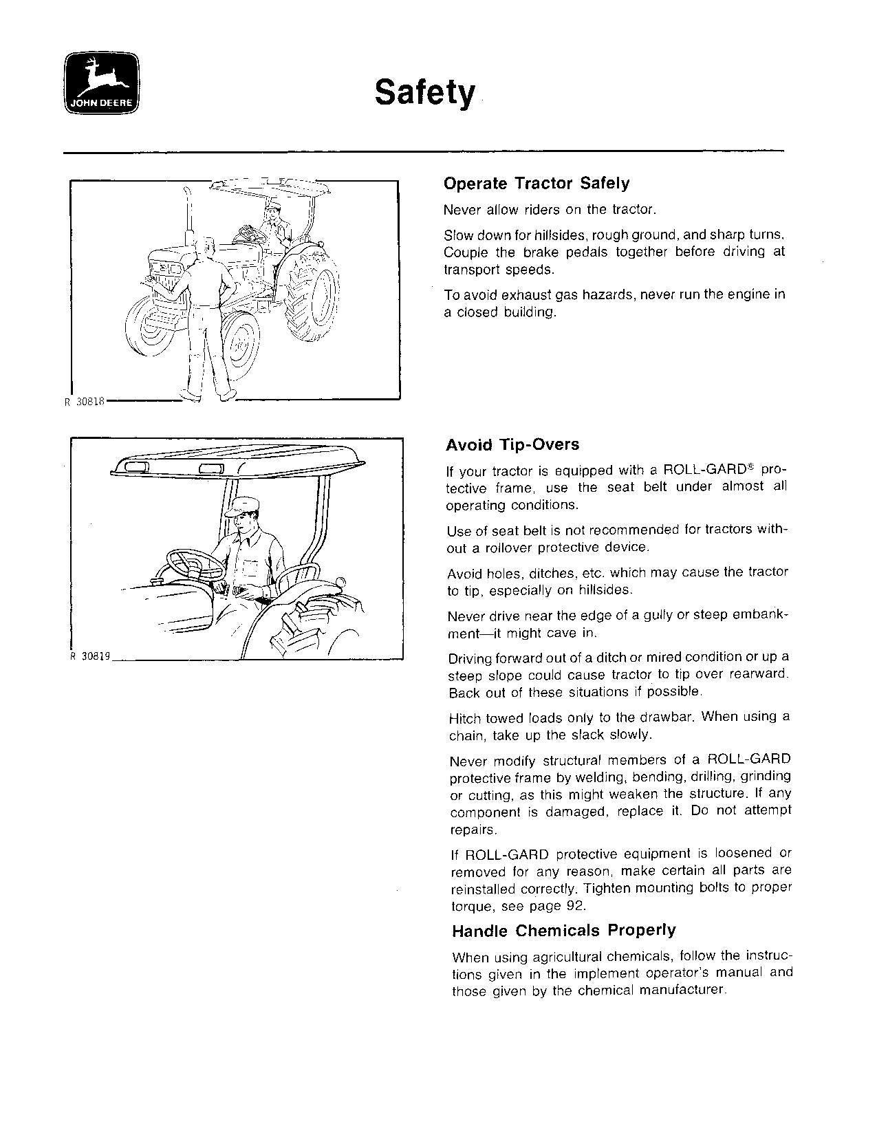 JOHN DEERE 850  950 TRACTOR OPERATORS MANUAL 009001-016000,012001-020000