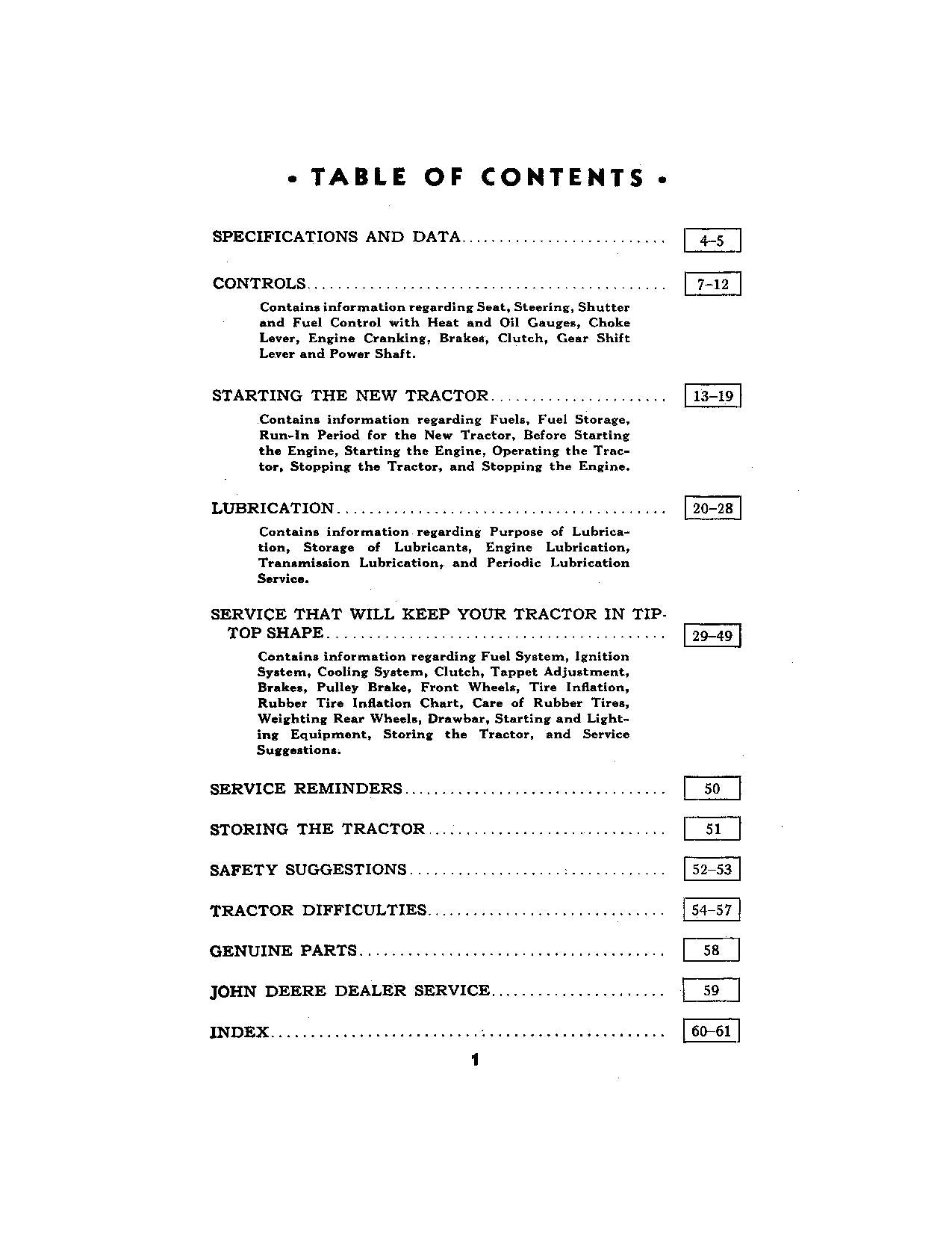 JOHN DEERE BR BO TRACTOR OPERATORS MANUAL