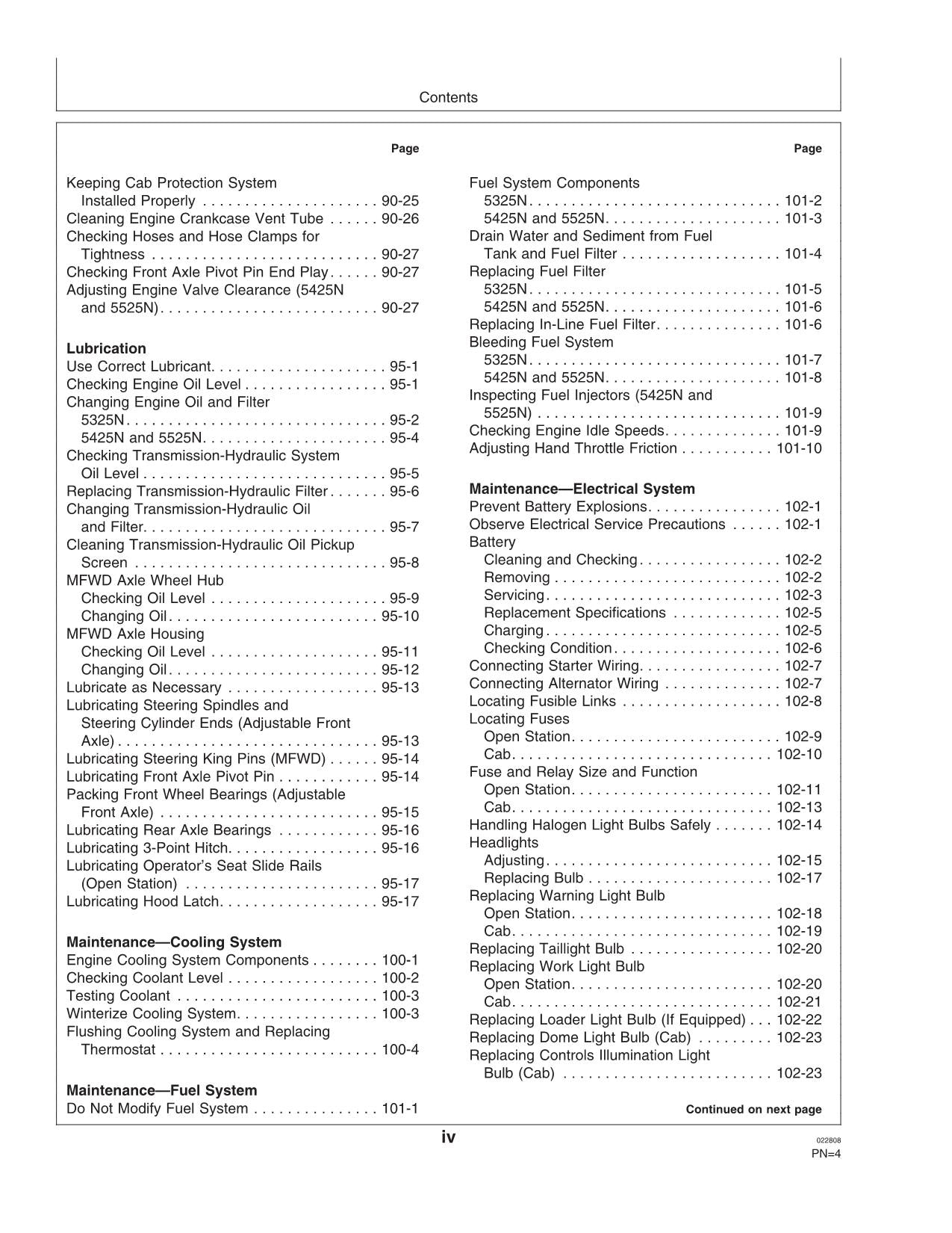 JOHN DEERE 5325N 5425N 5525N TRACTOR OPERATORS MANUAL