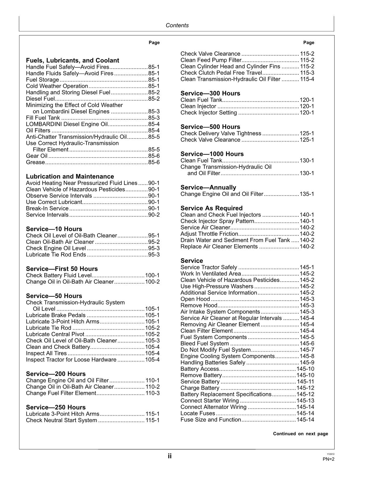 JOHN DEERE 20A TRACTOR OPERATORS MANUAL