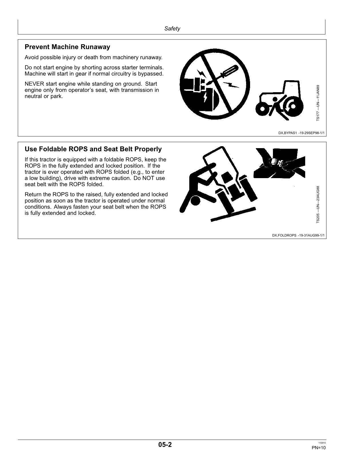 JOHN DEERE 20A TRACTOR OPERATORS MANUAL