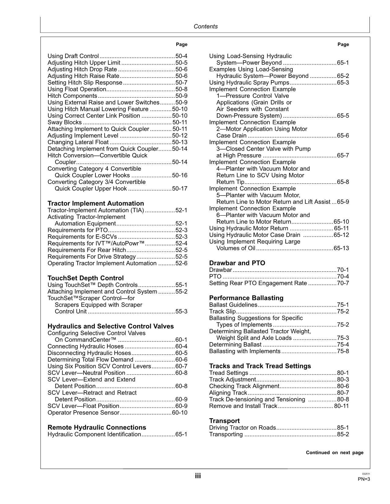 JOHN DEERE 8335RT 8310RT 8360RT TRACTOR OPERATORS MANUAL