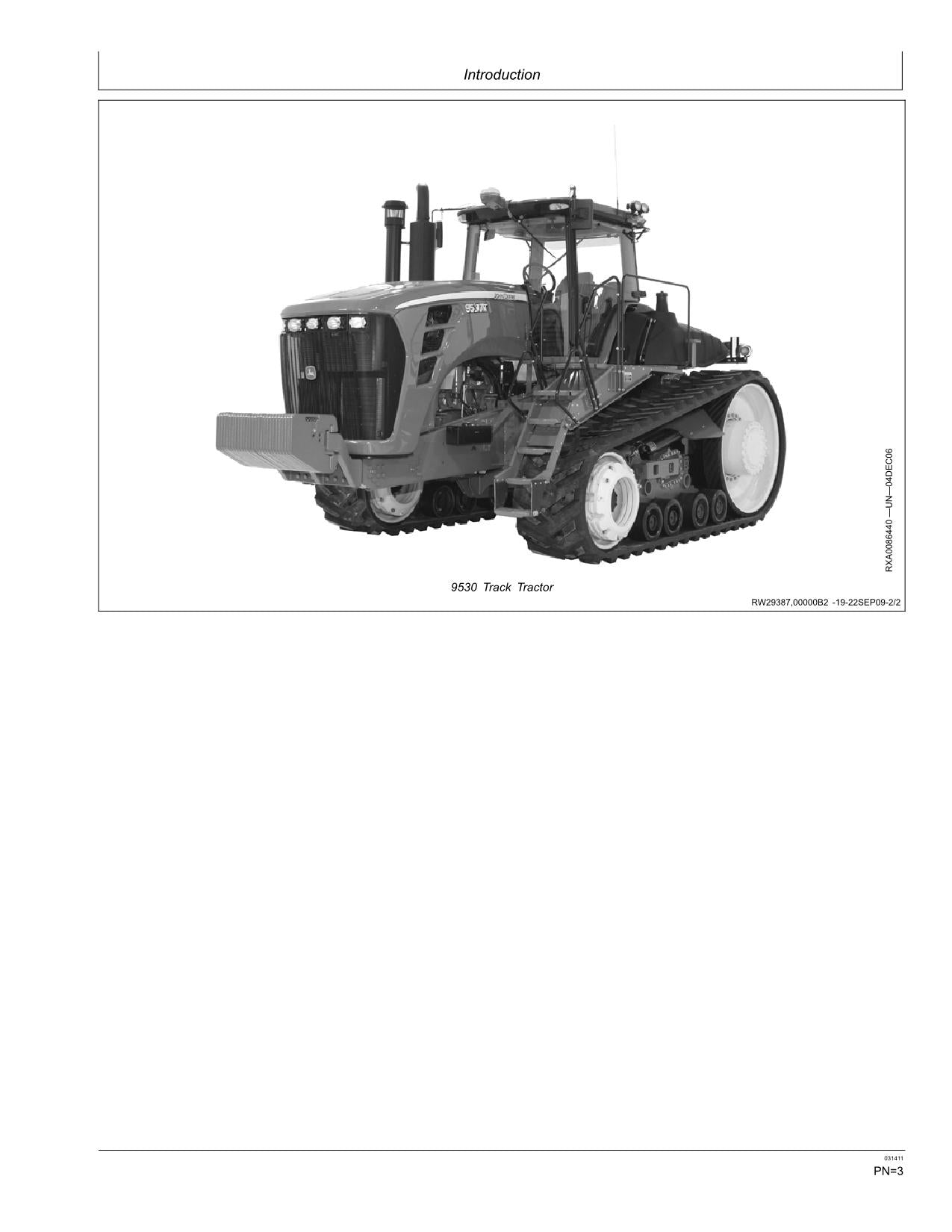 JOHN DEERE 9430T 9530T 9630T TRACTOR OPERATORS MANUAL 914000-