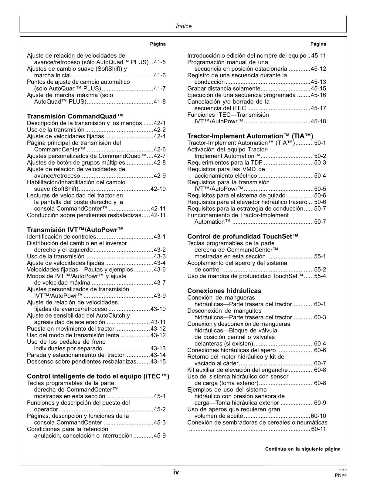 JOHN DEERE 7215R 7200R 7230R 7260R 7280R TRACTOR OPERATORS MANUAL Spanish