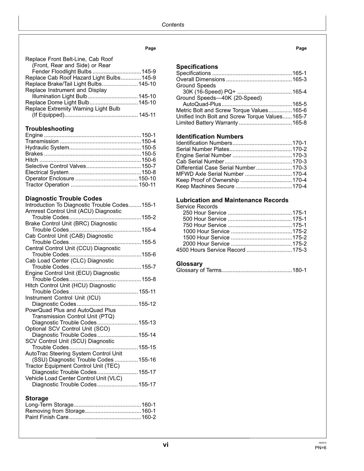 JOHN DEERE 7830 7930 TRACTOR OPERATORS MANUAL 044001-