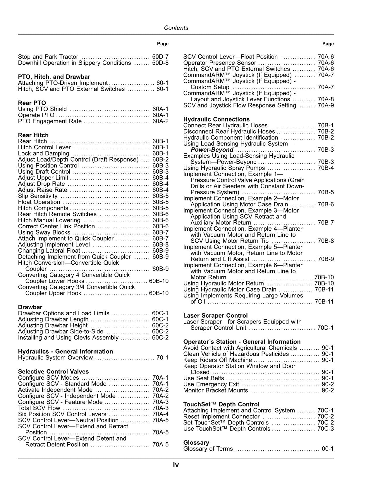 JOHN DEERE 8320RT 8345RT 8370RT TRAKTOR-BETRIEBSHANDBUCH Serie 917001-920000