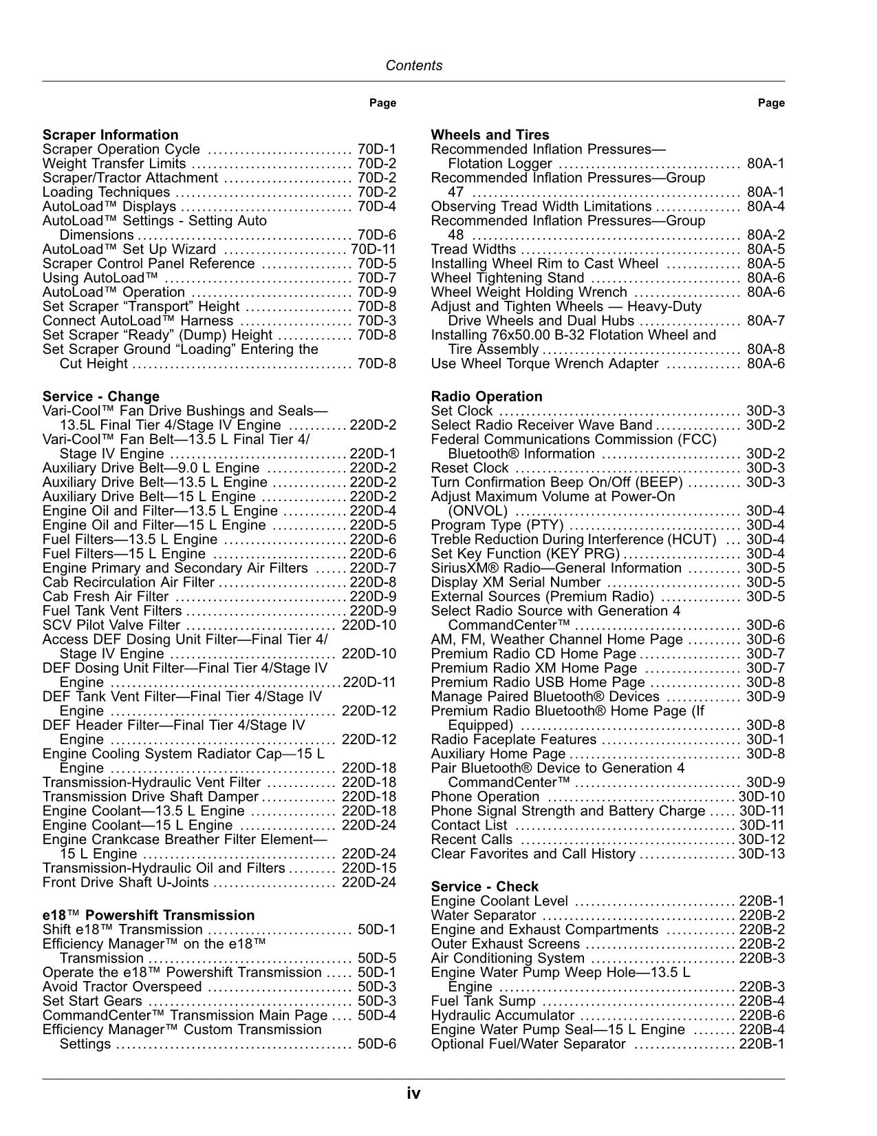 JOHN DEERE 9470R 9520R 9570R 9620R TRACTOR OPERATORS MANUAL 056001-