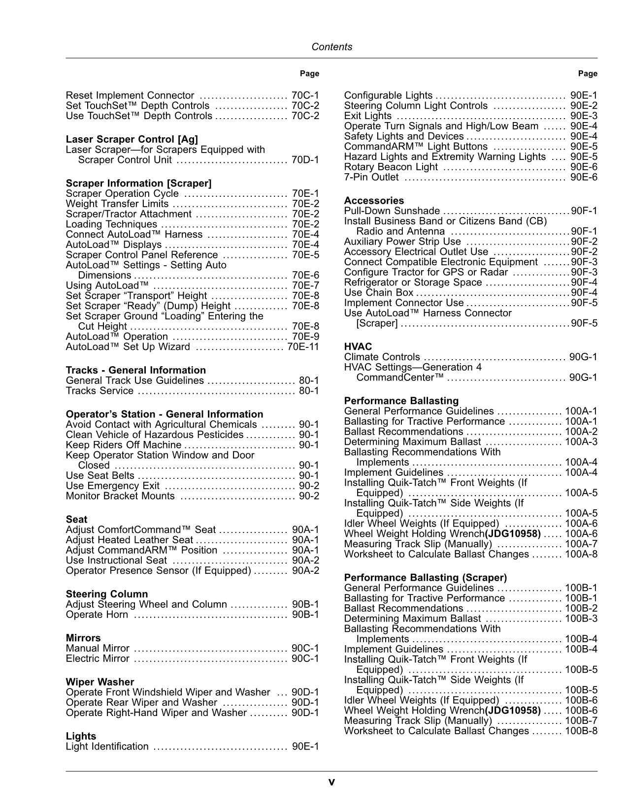 JOHN DEERE 9470RT 9520RT 9570RT TRACTOR OPERATORS MANUAL 919001-920000