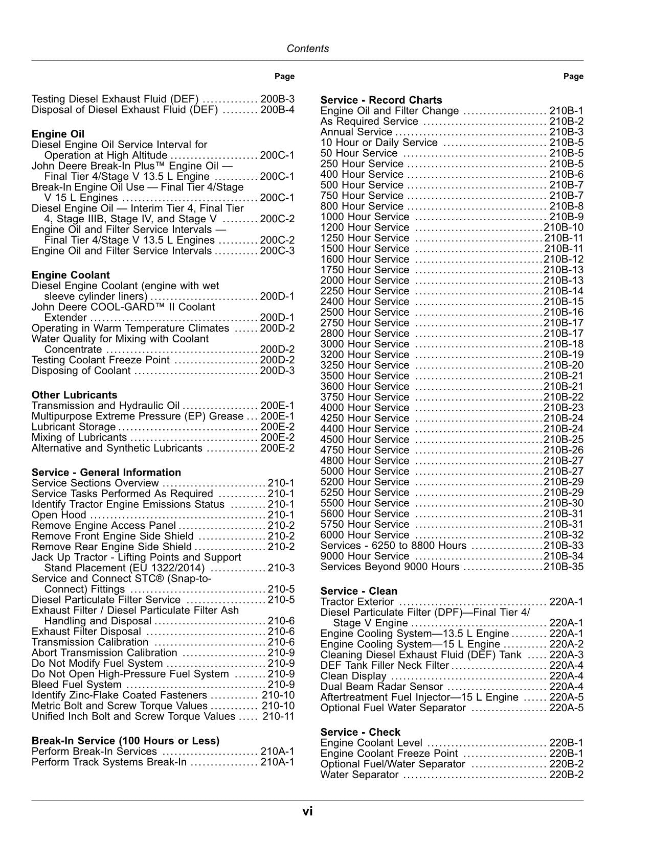 JOHN DEERE 9420RX 9470RX 9520RX 9570RX 9620RX TRACTOR OPERATORS MANUAL 809001-