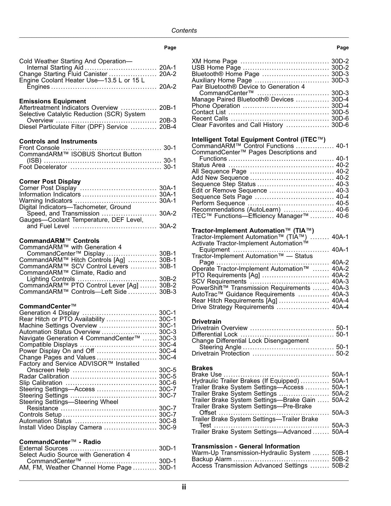 MANUEL D'UTILISATION DU TRACTEUR JOHN DEERE 9420RX 9470RX 9520RX 9570RX 9620RX 811001-