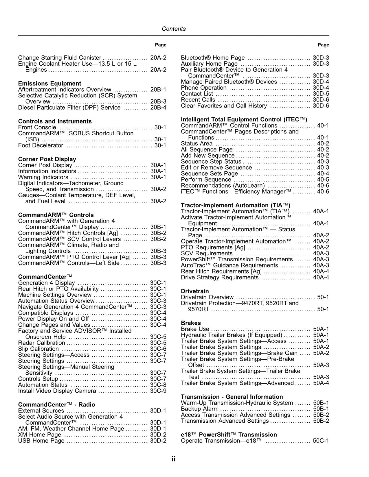 JOHN DEERE 9470RT 9520RT 9570RT TRACTOR OPERATORS MANUAL 921001-