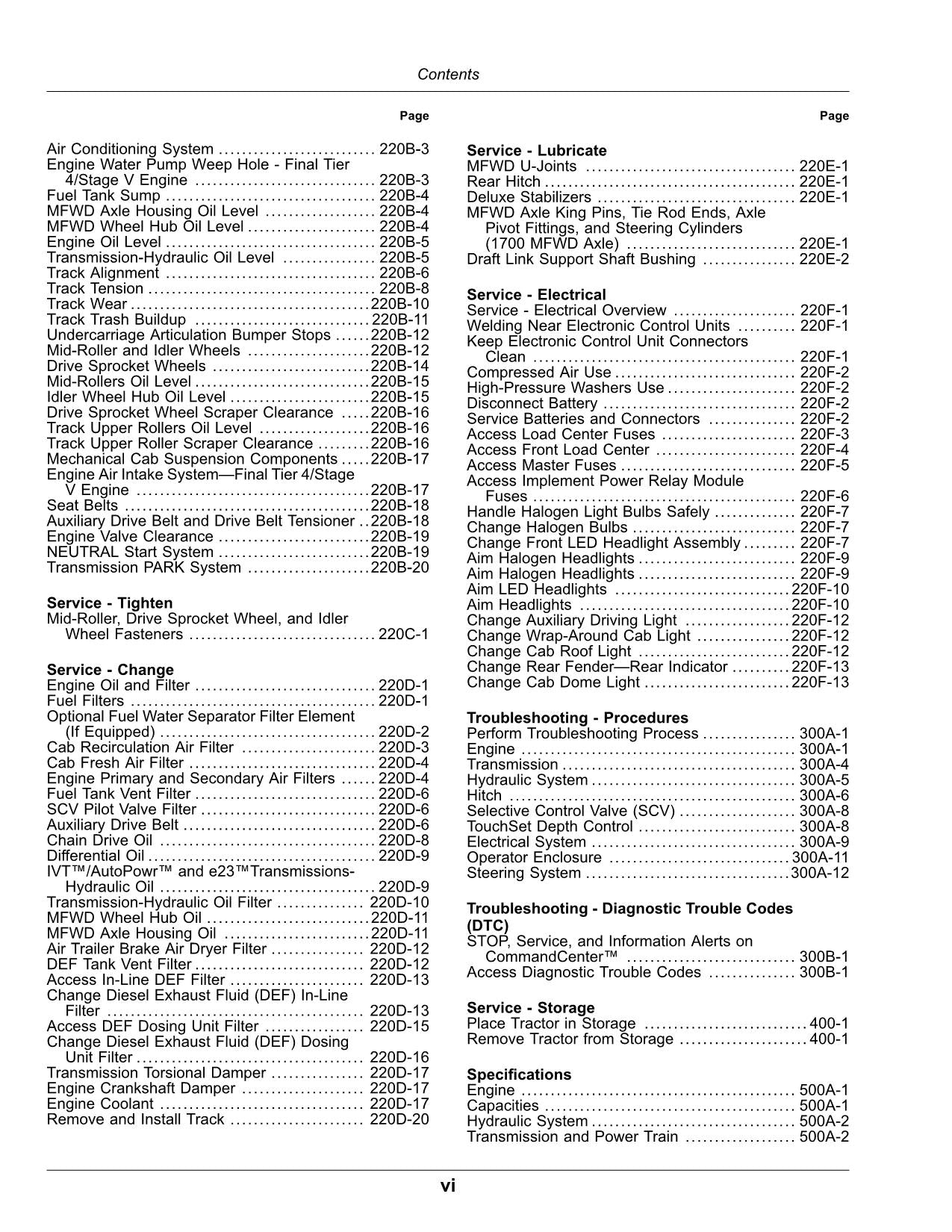 JOHN DEERE 8RX 310 340 370 410 TRACTOR OPERATORS MANUAL