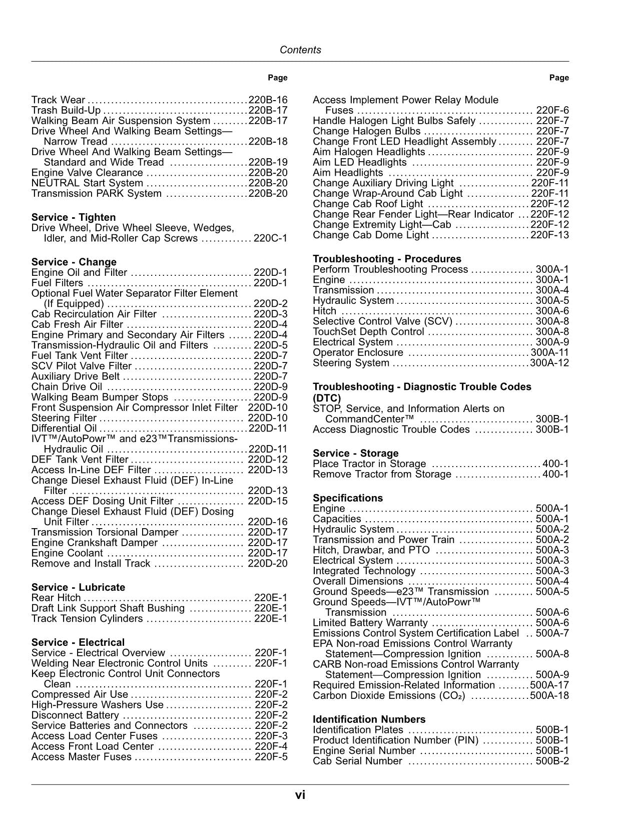 JOHN DEERE 8RT 310 340 370 410 TRACTOR OPERATORS MANUAL